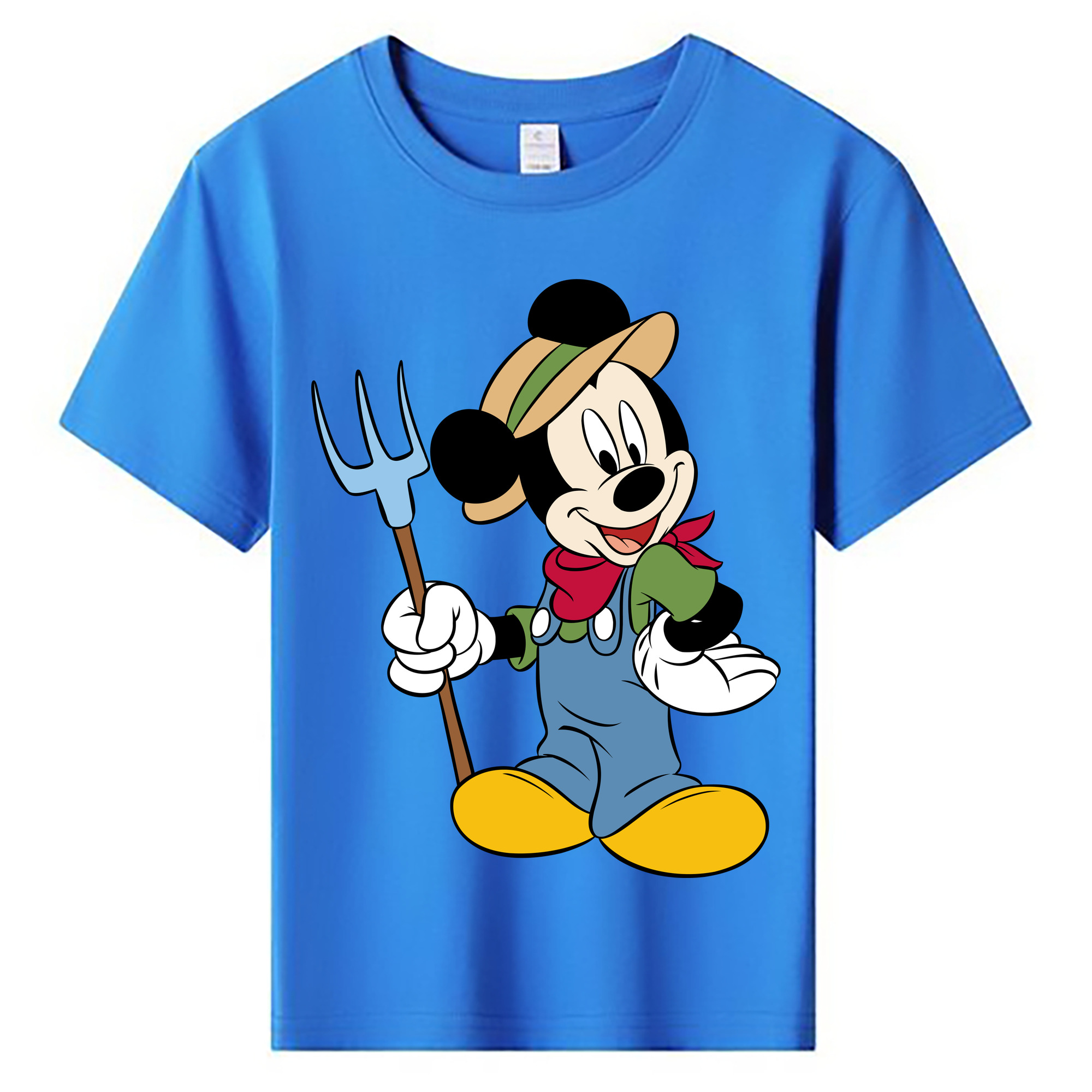 ミッキーマウス Mickey Mouse 綿100％キッズTシャツ（フロントプリント）